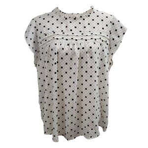 Sweet Rain Black and White Polka Dot Blouse